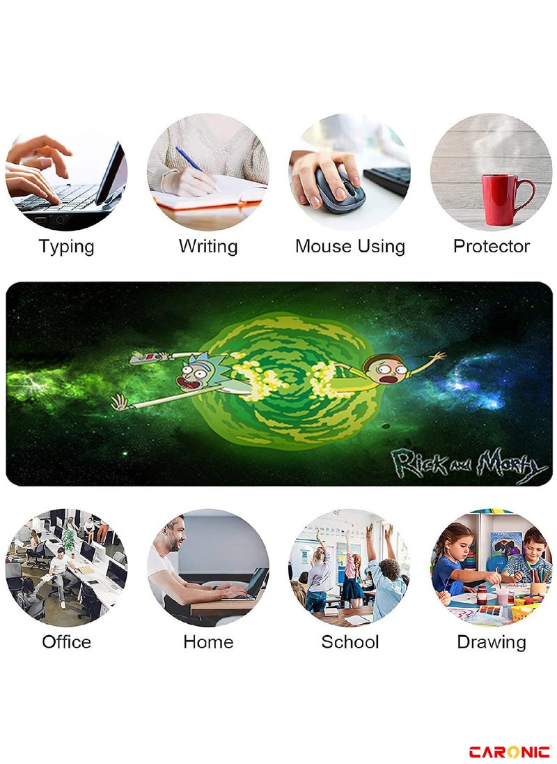 Large Gaming Mouse Pad with Superior Micro Weave Cloth Extended Desk Mousepad with Stitched Edges Non-Slip Base Water Resist Keyboard Pad For Gamer And Office Home  Carl M1241