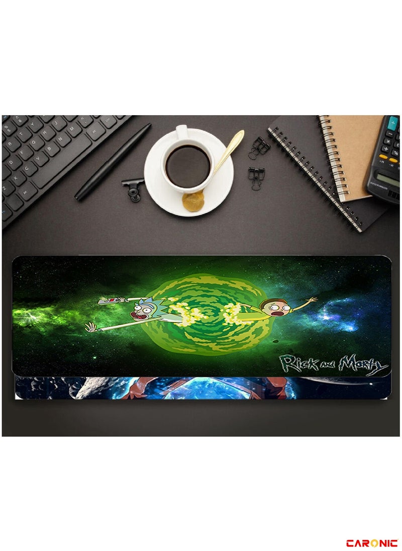 Large Gaming Mouse Pad with Superior Micro Weave Cloth Extended Desk Mousepad with Stitched Edges Non-Slip Base Water Resist Keyboard Pad For Gamer And Office Home  Carl M1241