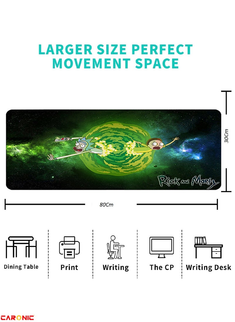 Large Gaming Mouse Pad with Superior Micro Weave Cloth Extended Desk Mousepad with Stitched Edges Non-Slip Base Water Resist Keyboard Pad For Gamer And Office Home  Carl M1241