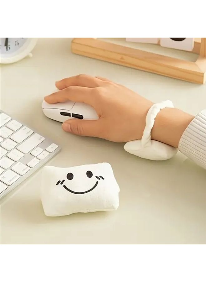 Ergonomic Memory Foam Wrist Rest Mouse Pad Portable White Comfortable Lightweight - Image 3