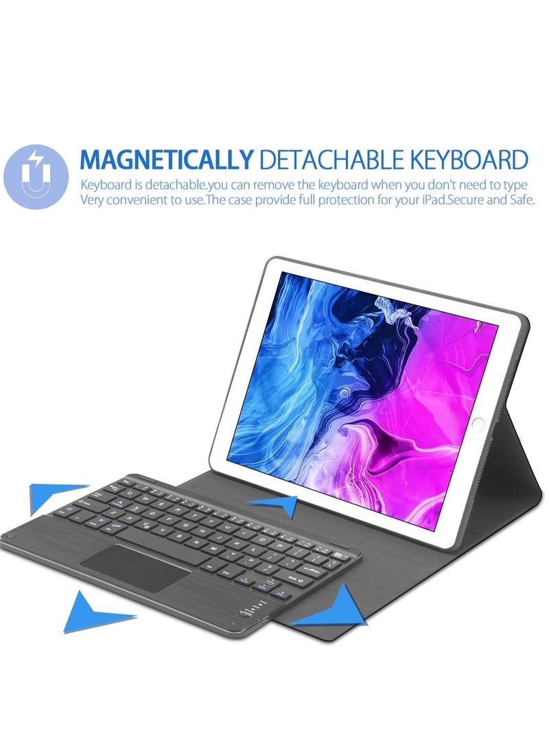 ELTRAZONE iPad 6th Generation Case with Wireless Bluetooth Keyboard and Touchpad – Folio Cover for iPad Air 2, iPad 5th Gen, and iPad Pro 9.7 Inch – Thin & Light – Black - Image 5
