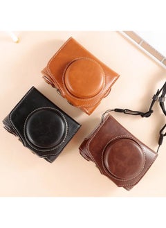 Generic Canon G7X2 Camera Bag G7X3 G9X SX720 SX730 SX740 Camera Cover Protective Case Photography Equipment Leather Document Bag-Dimensions:G7X2/G7X3 [oil Skin] Black  - Image 2