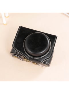 Generic Canon G7X2 Camera Bag G7X3 G9X SX720 SX730 SX740 Camera Cover Protective Case Photography Equipment Leather Document Bag-Dimensions:G7X2/G7X3 [oil Skin] Black  - Image 1