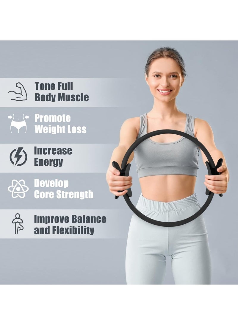 WAKYME Pilates Ring Circle - 40CM Resistance 8 KG Magic Fitness Circle for Toning Inner & Outer Thighs Bonus Workout Guide Included - Image 4