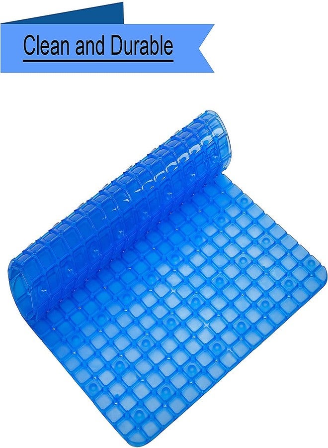 KT Mart سجادة حمام مضادة للانزلاق من مادة PVC من KT Mart مع كوب شفط، 70 × 37 سم (حجم صغير) (متعددة الألوان) - Image 2