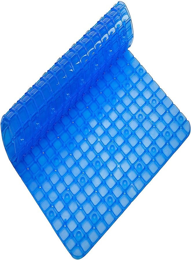 KT Mart سجادة حمام مضادة للانزلاق من مادة PVC من KT Mart مع كوب شفط، 70 × 37 سم (حجم صغير) (متعددة الألوان) - Image 1