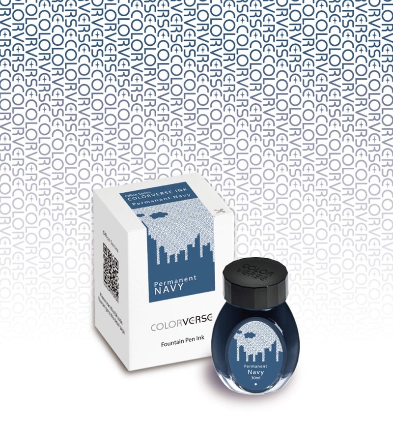 Colorverse Navy Blue | Permanent | Fountain Pen Ink Bottle |30ml | Dye Based | Office Series - Image 1