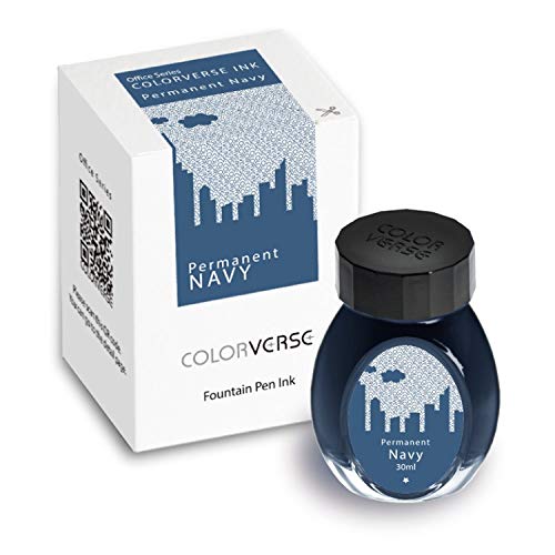 Colorverse Navy Blue | Permanent | Fountain Pen Ink Bottle |30ml | Dye Based | Office Series - Image 3