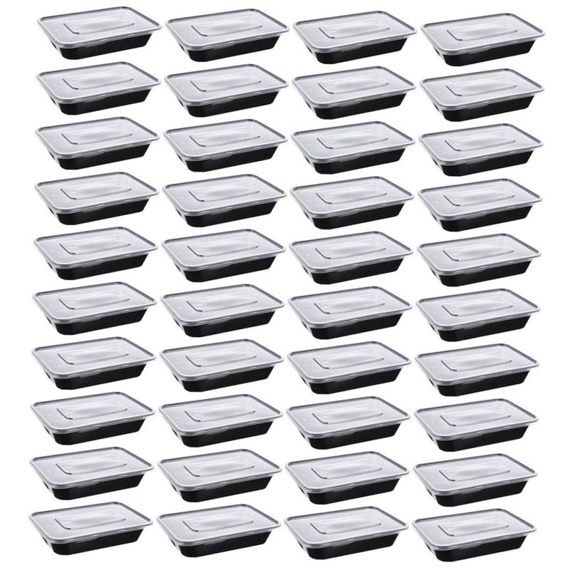 50 PCS Rectangular Disposable Food Prep Boxes With Lids 8x6 Inches For Meal Prep Takeout Storage - Image 2