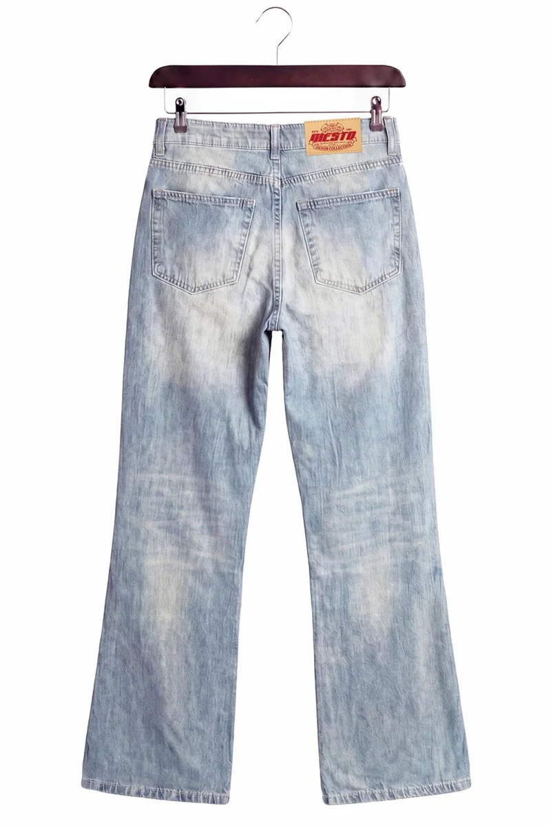 Giesto Light-Mid Blue Denim GIESTO Men's Mid-Waist Flare Jeans for Men | Best Price UAE