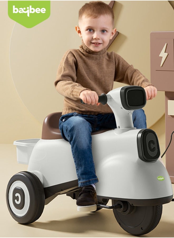 BAYBEE Baybee Hawk Battery Operated Bike for Kids, Ride on Toy kids Bike with Pedal, Music, Light, Parental Handle | Rechargeable Baby Bike | Electric Bike for Kids to Drive 1 to 4 Years Boy Girl (Blue)  - Image 2