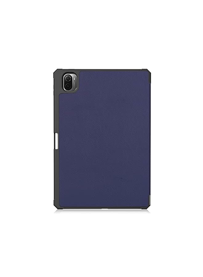 PROMASS For Xiaomi Mi Pad 5/Mipad 5 Pro 11 Inch 5G 2021 Slim Tri-Fold Stand Smart Case,Multi- Viewing Angles Stand Hard Shell Folio Case Cover Auto Sleep/Wake Tablet Case Cover (Dark Blue) - Image 5