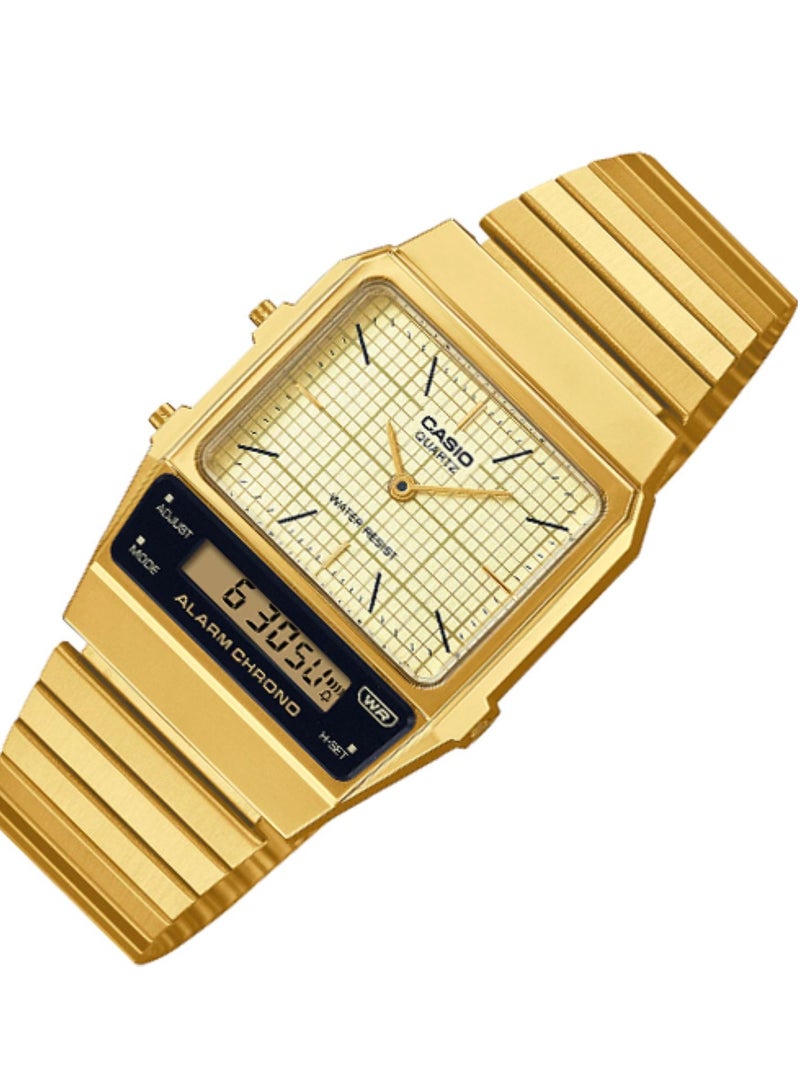 Casio Vintage AQ-800EG-9ADF Analog-Digital Stainless Steel Watch For MEN - Image 2