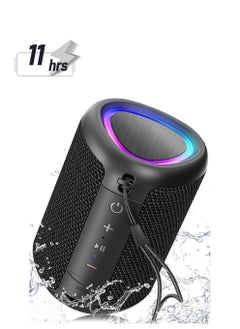 General Portable Bluetooth Speaker with Lights,Powerful Crystal Clear Sound,IPX5 Waterproof,All Day Playtime,AUX&TF-Card Input,Bluetooth 5.3,TWS Paring,Small Wireless Speaker for Outdoor,Gift Ideas  - Image 1