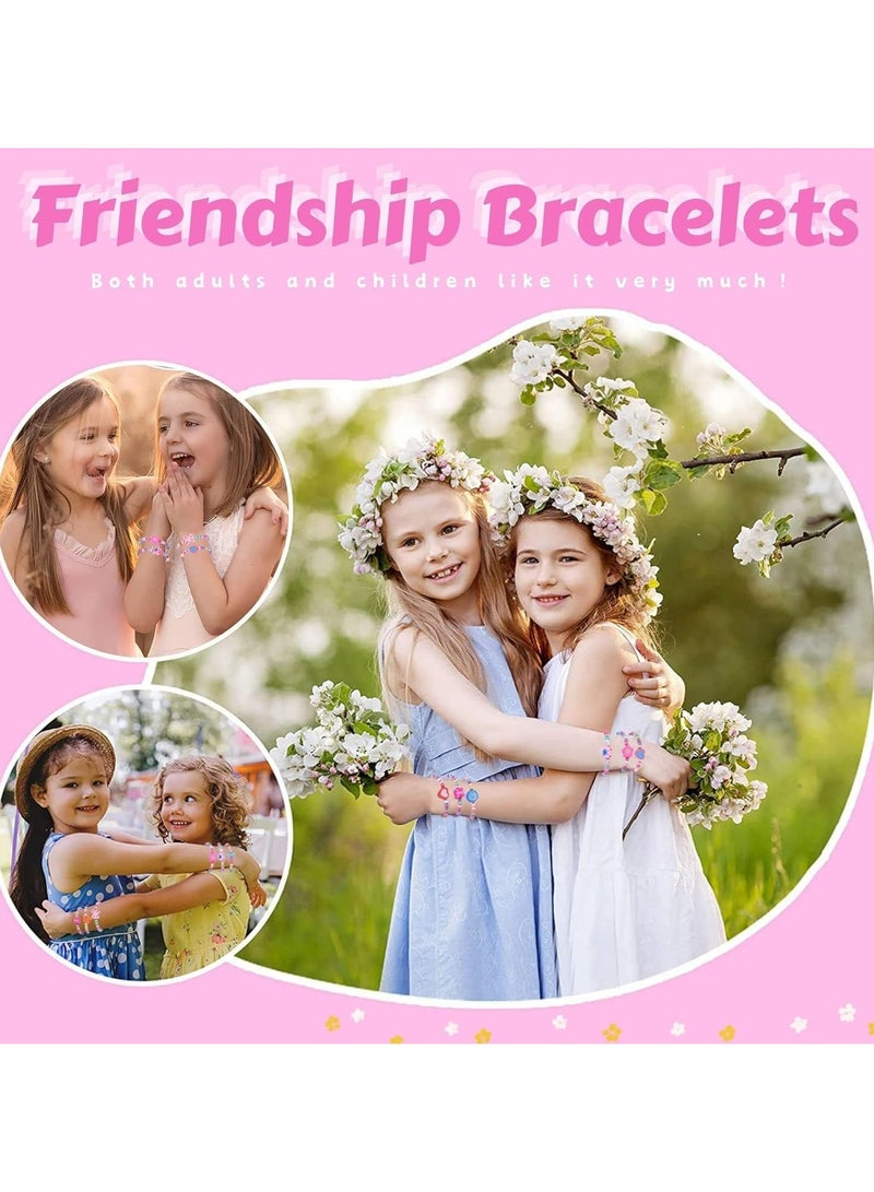 CMGTYYD. مجموعة أساور خشبية ملونة من ١٢ قطعة، هدايا مثالية للحفلات للفتيات مع أساور صداقة خشبية من الخرز، هدايا حفلات للأطفال، أساور خشبية ملونة من الخرز برسوم كرتونية للأطفال. - Image 5