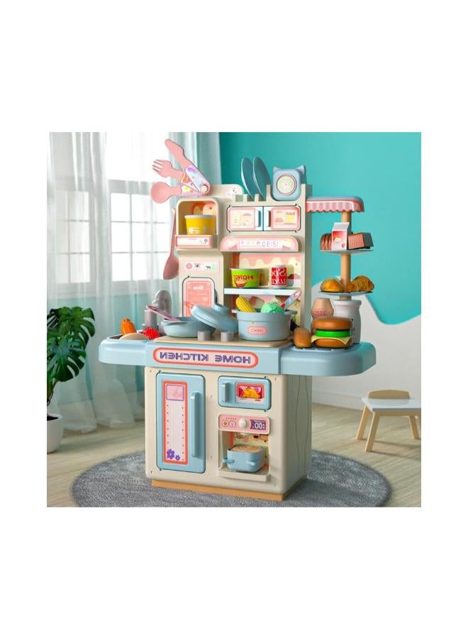 Play Kitchen Playset with Accessories, Water Toys with Water Outlet, Cooking Stove and Mini Light, Mini Kitchen Toy Gift (36T-1) Color (Milky)