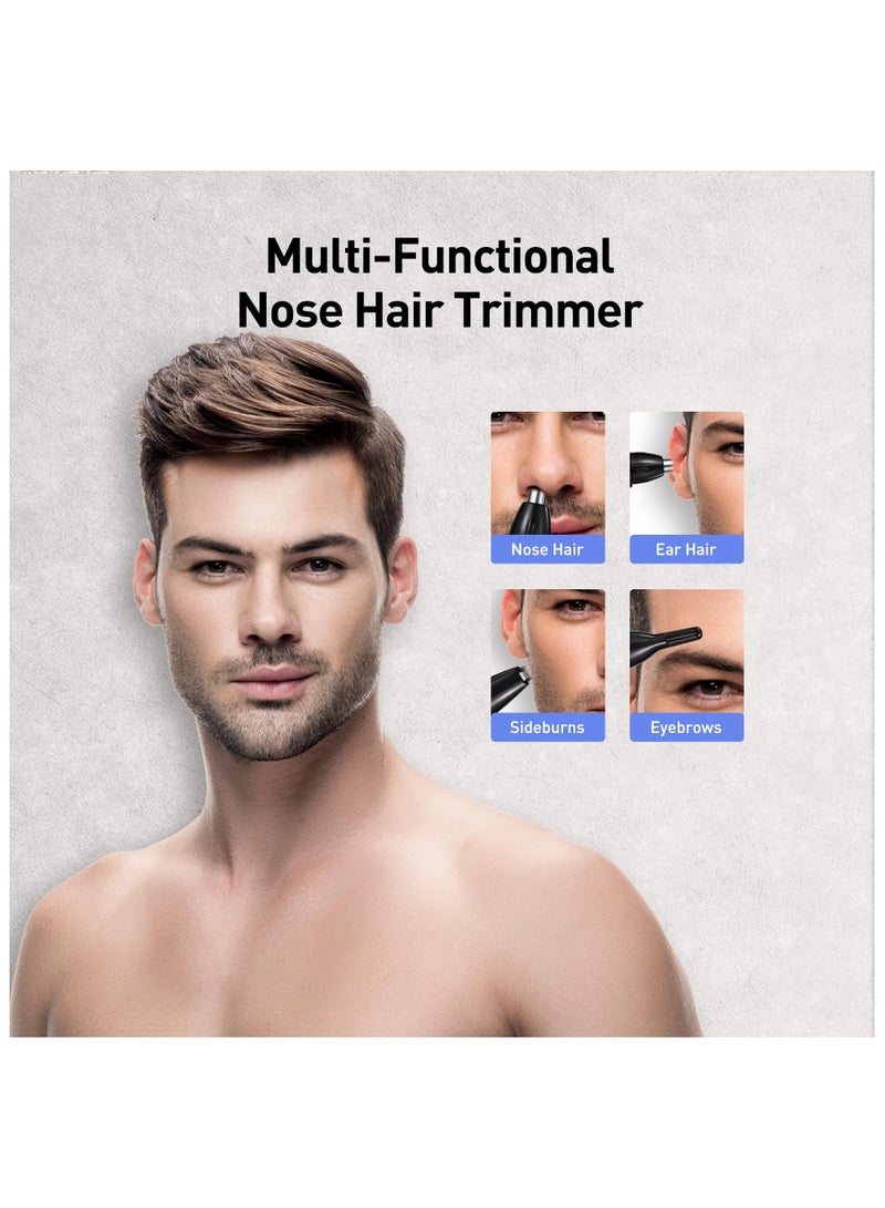 SYOSI Ear and Nose Hair Trimmer with LED Display, USB Rechargeable Nose Trimmer for Men Women, 3 in 1 Lightweight Waterproof Facial Hair Trimmer with IPX7 Waterproof Dual Edge Blades - Image 2