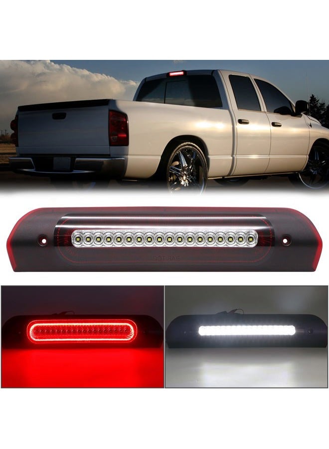 R&F Auto LED Strobe High Mount Brake Light Replacement for Ram 1500 2500 3500 (2002-2008), for Ram 2500 3500 (2009) Third Brake Lamp with Seal Foam Gaskets F1 Style Red Flash Red White Lens - Image 1