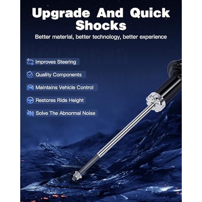 ECCPP ممتصات صدمات أمامية، صدمات غازية، لهوندا، موديلات 2004-2008، وأكيورا Tl2004-2008، وأكيورا Tsx2003-2007، وهوندا أكورد، زوج من ممتصات الصدمات برقم 341330 - Image 4