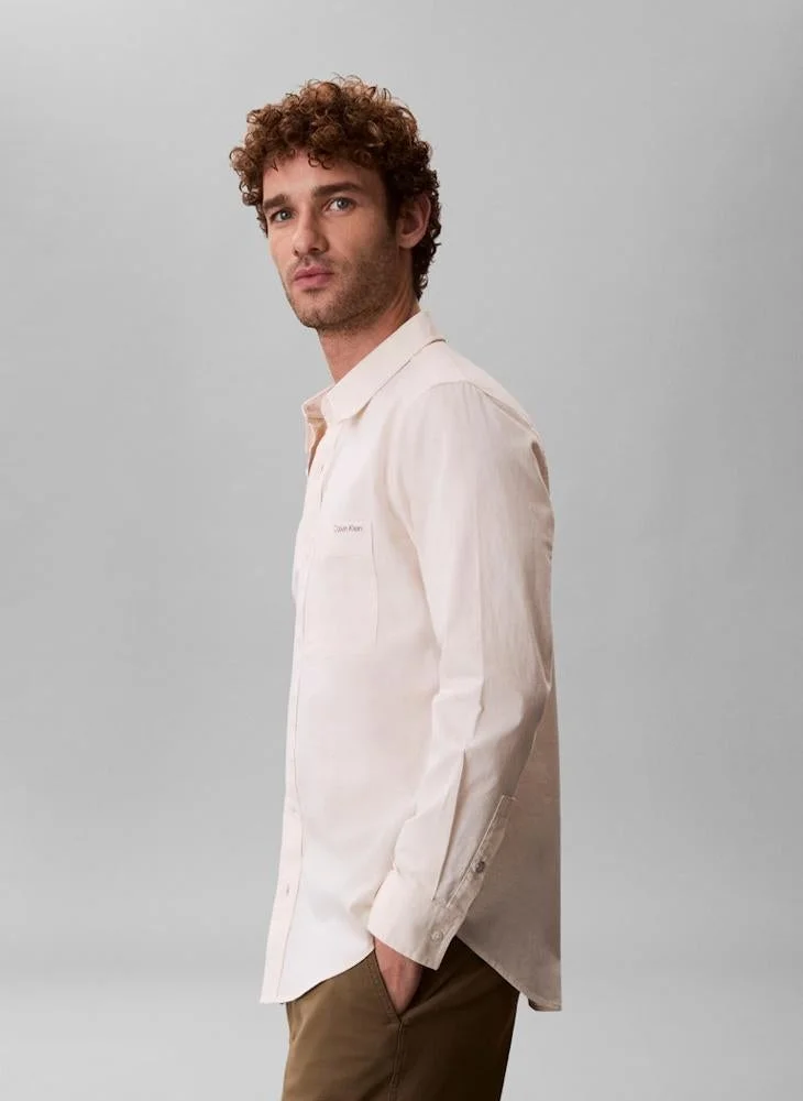 Calvin Klein Jeans  Logo Long Sleeve Shirt for Men | Best Price UAE