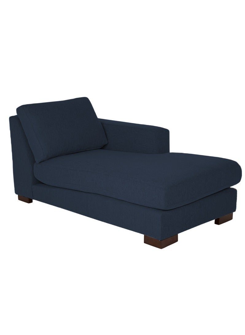 House One Right Corner Sofa with Left Armrest Upholstered in Linen - Navy Blue - Image 1