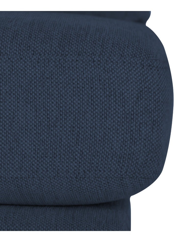 House One Right Corner Sofa with Left Armrest Upholstered in Linen - Navy Blue - Image 4