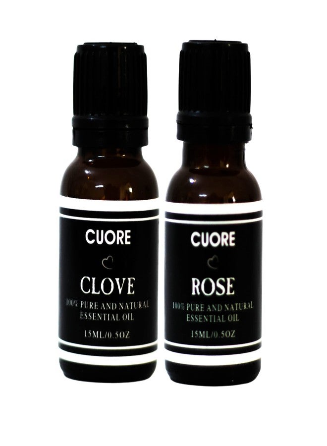 Cuore 100% Organic and Natural Clove & Rose Essential Oil For all Skin Types Combo - Image 2