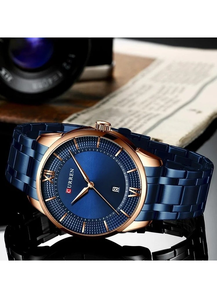 CURREN CURREN 8356 Original Brand Stainless Steel Band Wrist Watch For Men  - Image 3
