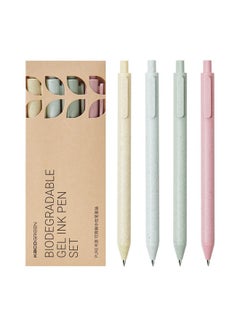 Kaco Gel Pens 4 Pieces Cute Colorful Gel Ink Pens With Black Ink Retractable Colored Pen Set Office Supplies Stationery  - Image 1