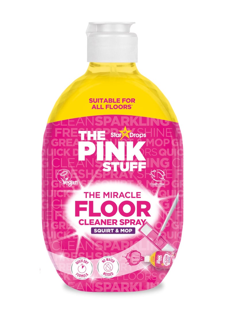 PINK STUFF The Miracle Floor Cleaner Spray, Squirt & Mop, Quick Dry Formula, No Water Needed, Vegan-Friendly, Suitable for All Floors - Fresh Rhubarb Scent 750ml - Image 1