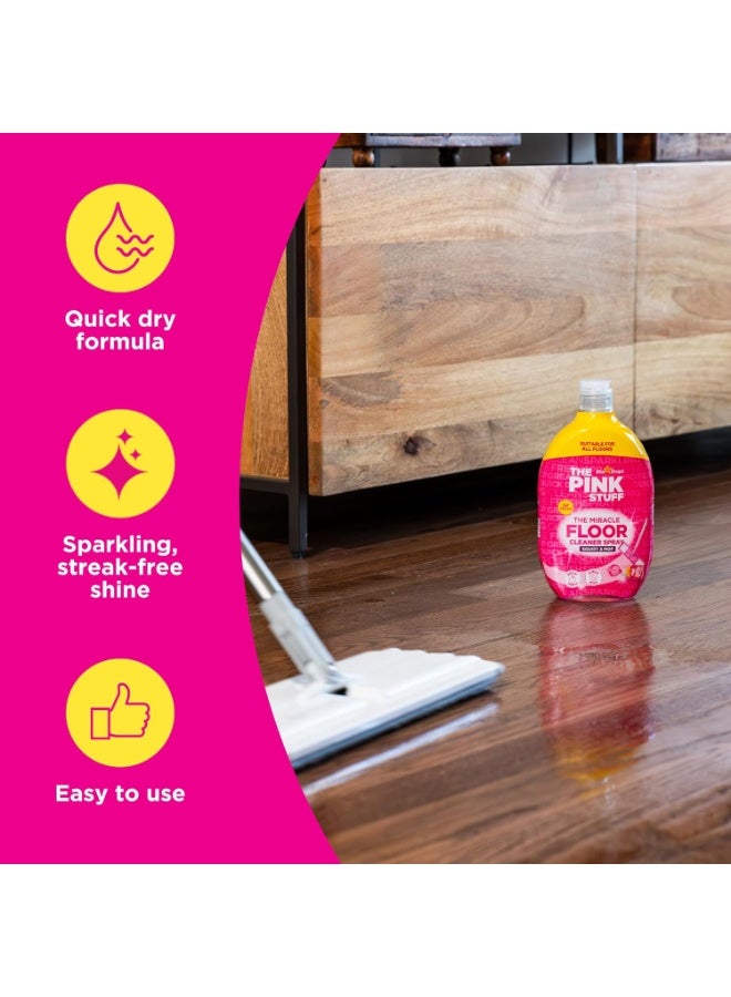 PINK STUFF The Miracle Floor Cleaner Spray, Squirt & Mop, Quick Dry Formula, No Water Needed, Vegan-Friendly, Suitable for All Floors - Fresh Rhubarb Scent 750ml - Image 3