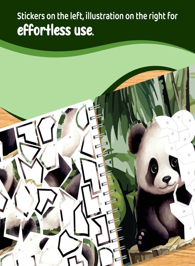 jackinthebox Sticker By Number - Baby Animals: Side-by-side sticker pages & 12 scenes, 400+ Stickers for Kids + bonus coloring Pages, Crafts for Kids Age 7 8 9 10 - Image 4