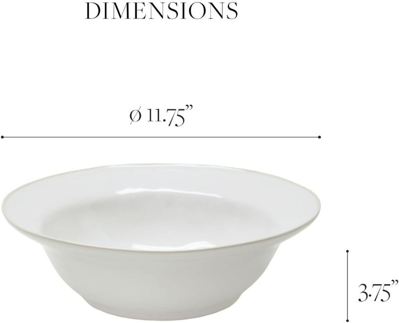 Costa Nova Beja Collection Stoneware Serveware Serving bowl White  Cream 12 - Image 2