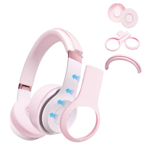 Adhiper 3 in 1 Solo 4 Silicone Case Cover SetAntiScratch Ear PadShellHeadband Cover for Beats Solo 4 HeadphoneSoft Silicone Protector AccessoriePink - Image 1