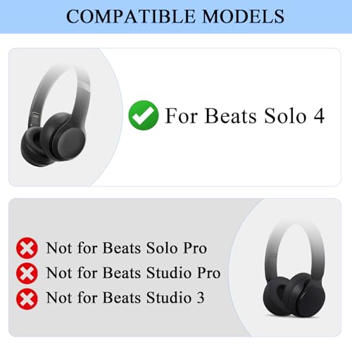 Adhiper 3 in 1 Solo 4 Silicone Case Cover SetAntiScratch Ear PadShellHeadband Cover for Beats Solo 4 HeadphoneSoft Silicone Protector AccessoriePink - Image 3