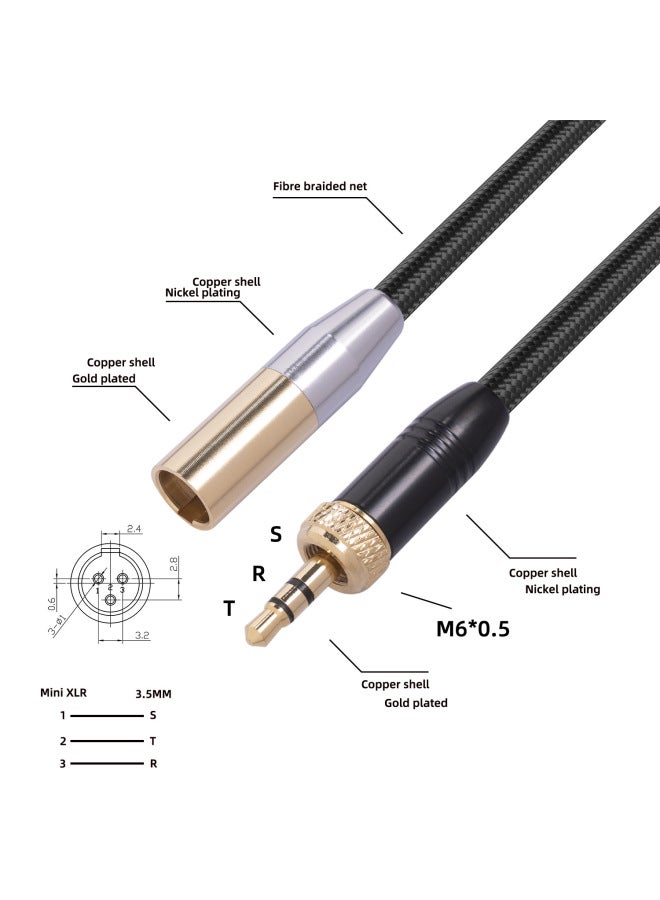 ريكسليس ينطبق على كاميرا: كابل ميكروفون داخلي بفتحة ملولبة 3.5 مم، من نوع ميني إكس إل آر (Mini XLR) 3 دبابيس، ذكر، من نوع ميني كانون (Mini Cannon) - Image 4