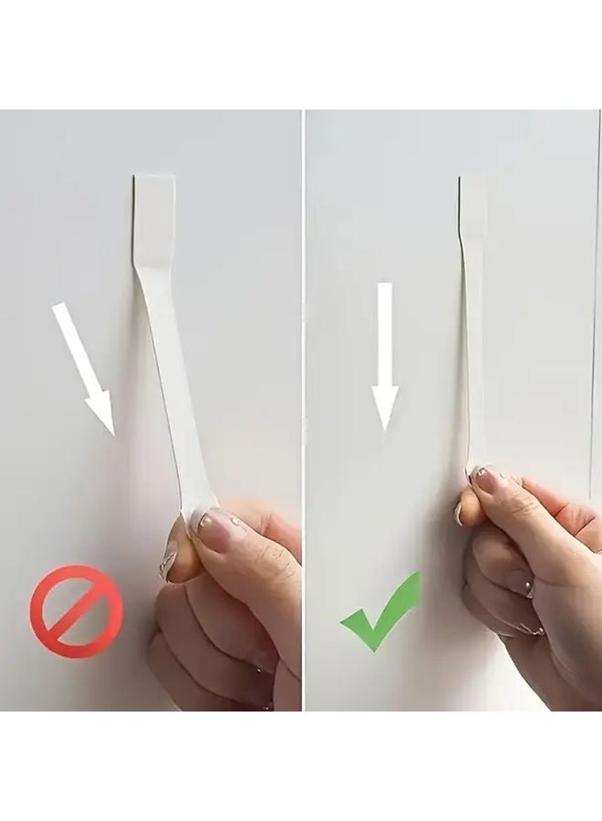 White Heavy Duty Adhesive Picture Hanging Strips 24pcs No Residue Removable Wall Hooks - Image 3