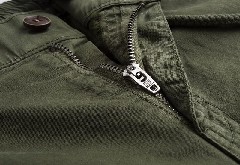 FOURSTEEDS Women's Mid Rise Drawstring Elastic Waist Multi-Pocket Cargo Pants - Army Green - Image 4