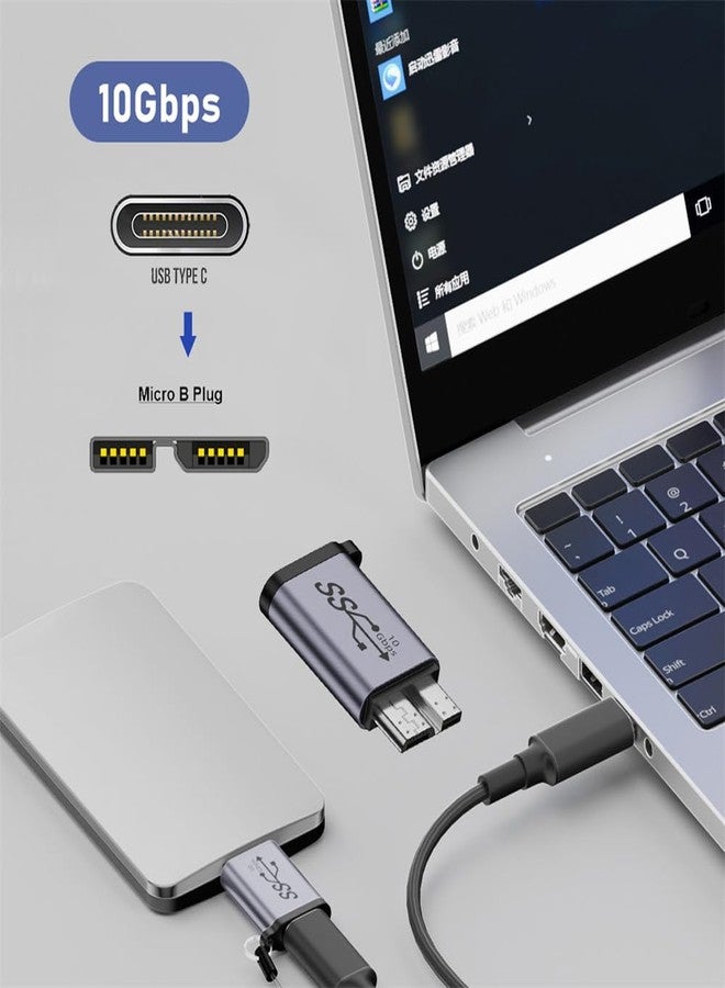 xiwai USB-C USB 3.1 Type C Female to Micro USB 3.0 Male Adapter Data 10Gbps Power Converter for Laptop PC SSD Disk - Image 4
