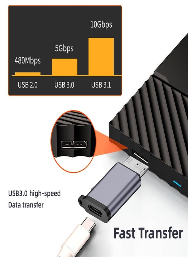 xiwai USB-C USB 3.1 Type C Female to Micro USB 3.0 Male Adapter Data 10Gbps Power Converter for Laptop PC SSD Disk - Image 5