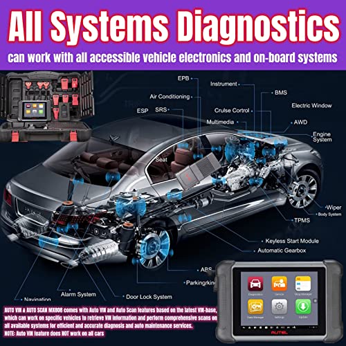 Autel MaxiSys MS906S Vehicle Diagnostic Tablet, 2024 Version Advanced MS906 MS906BT MK900BT Wireless OBD2 Scanner, 31+ Service Functions, Compatible with BT506 MV108 - Image 2