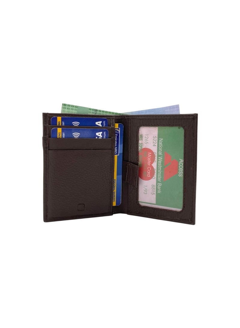 LAVERI LEATHER Slim Top Zipper Cards Holder Genuine Leather RFID # 4608 - Image 1
