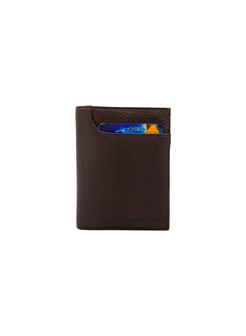 LAVERI LEATHER Slim Top Zipper Cards Holder Genuine Leather RFID # 4608 - Image 2