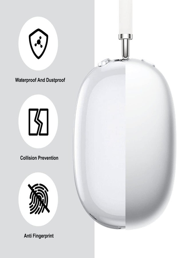 MOLOPPO Case Cover for AirPods Max Headphones, Clear Soft TPU Skin Anti-Scratch, Transparent Accessories Ultra Protective Cover for Apple for AirPods Max (2024/2020), Clear - Image 2