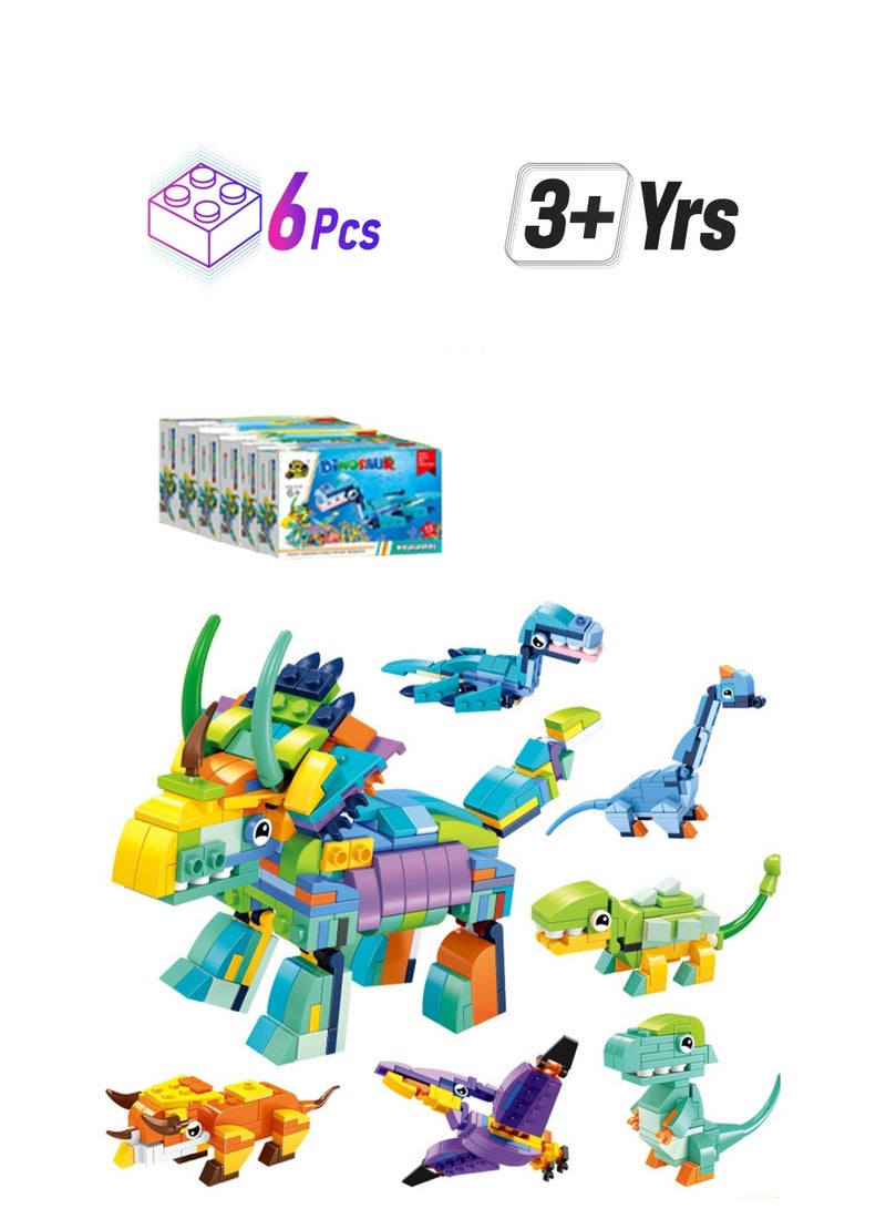Children's Educational Small Particle Assembly Building Block Collection Set Toy(Combined Rhino 6 Boxes) - Image 1