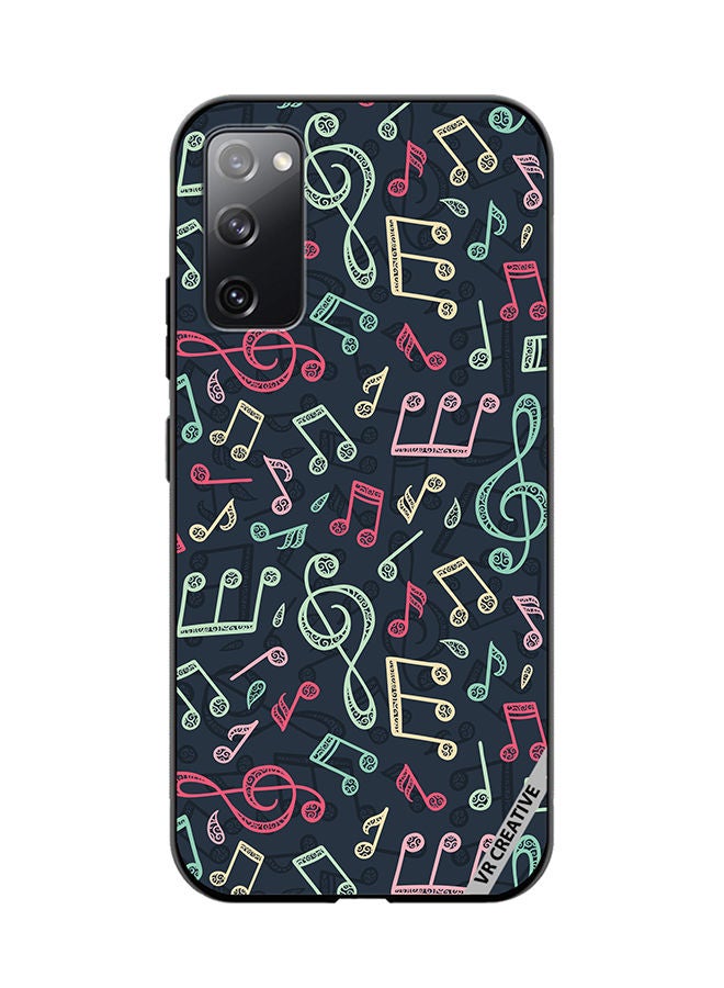VR CREATIVE Protective Case Cover For Samsung Galaxy S20 FE 5G Music Pattern Design Multicolour - Image 1