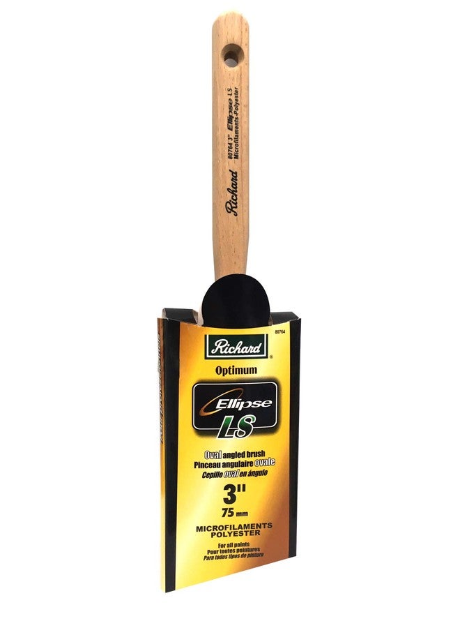 Richard 80764 Oval Angled Paint Brush with Long Sash Wood Handle, 3" - Image 5