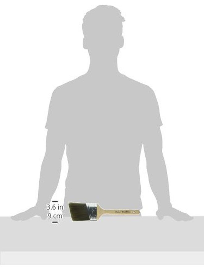 Richard 80764 Oval Angled Paint Brush with Long Sash Wood Handle, 3" - Image 4