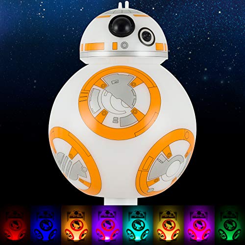 STAR WARS BB-8 LED Night Light, Color Changing, Collector's Edition, Dusk-to-Dawn Sensor, Plug-in, Disney, Galaxy, Ideal for Bedroom, Bathroom, Nursery, Hallway, 43429 - Image 1