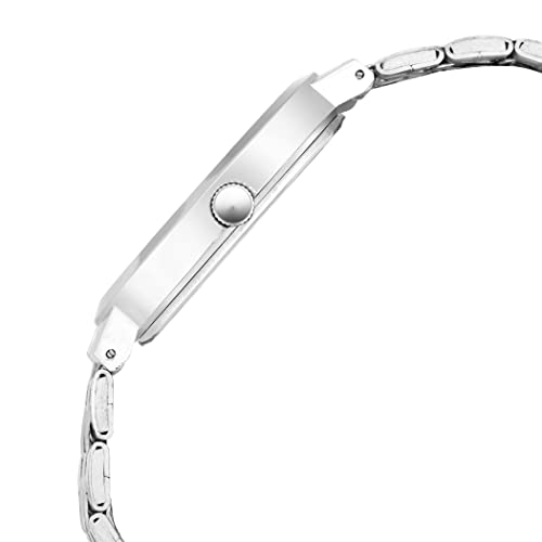 LOUIS DEVIN Stainless Steel Chain Analog Wrist Watch For Men G051-Slv-Ch, Silver Dial, Silver Band - Image 2